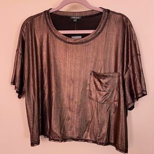 Bronze cropped T-shirt wild fable xxl